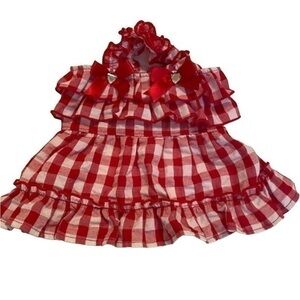 Pets Sun Dress red and checked Size XSMALL